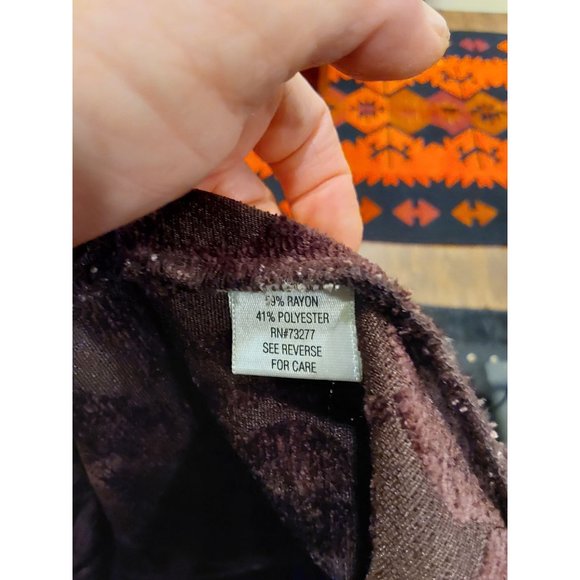 Croft and Barrow Brown Floral Embossed 4 pocket Jacket. Size XL. Grannycore - Picture 16 of 16